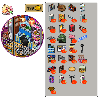Reinserito affare stanza Mercato di Strada Tokyo in catalogo su Habbo Scre1717
