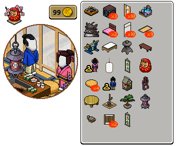 Reinserito affare stanza Mercato di Strada Tokyo in catalogo su Habbo Scre1717